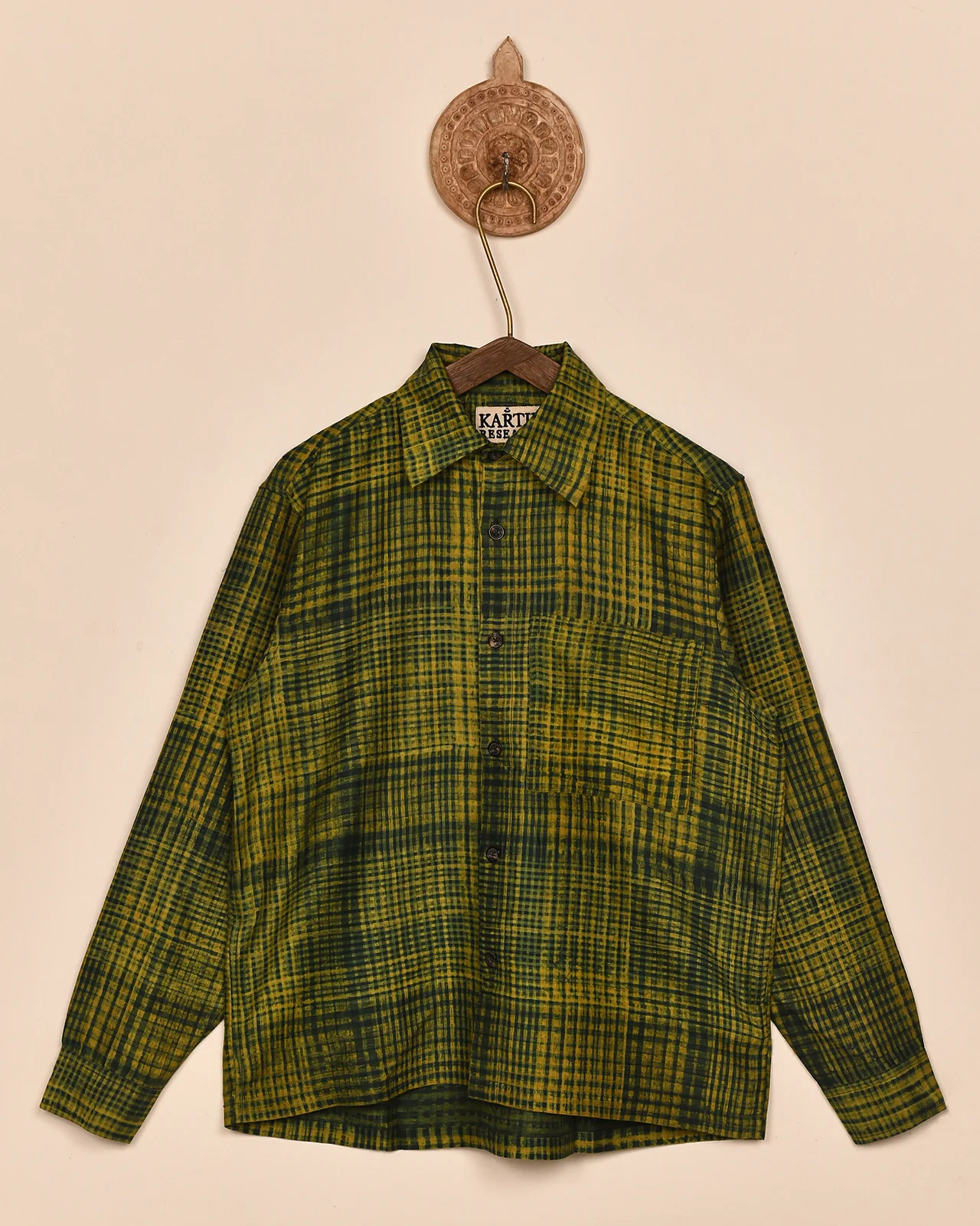 BLOCK PRINT CHECK SHIRT