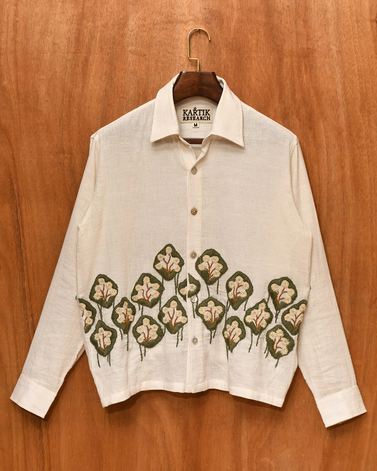 HAND EMBROIDERED LOTUS SHIRT - Image 4