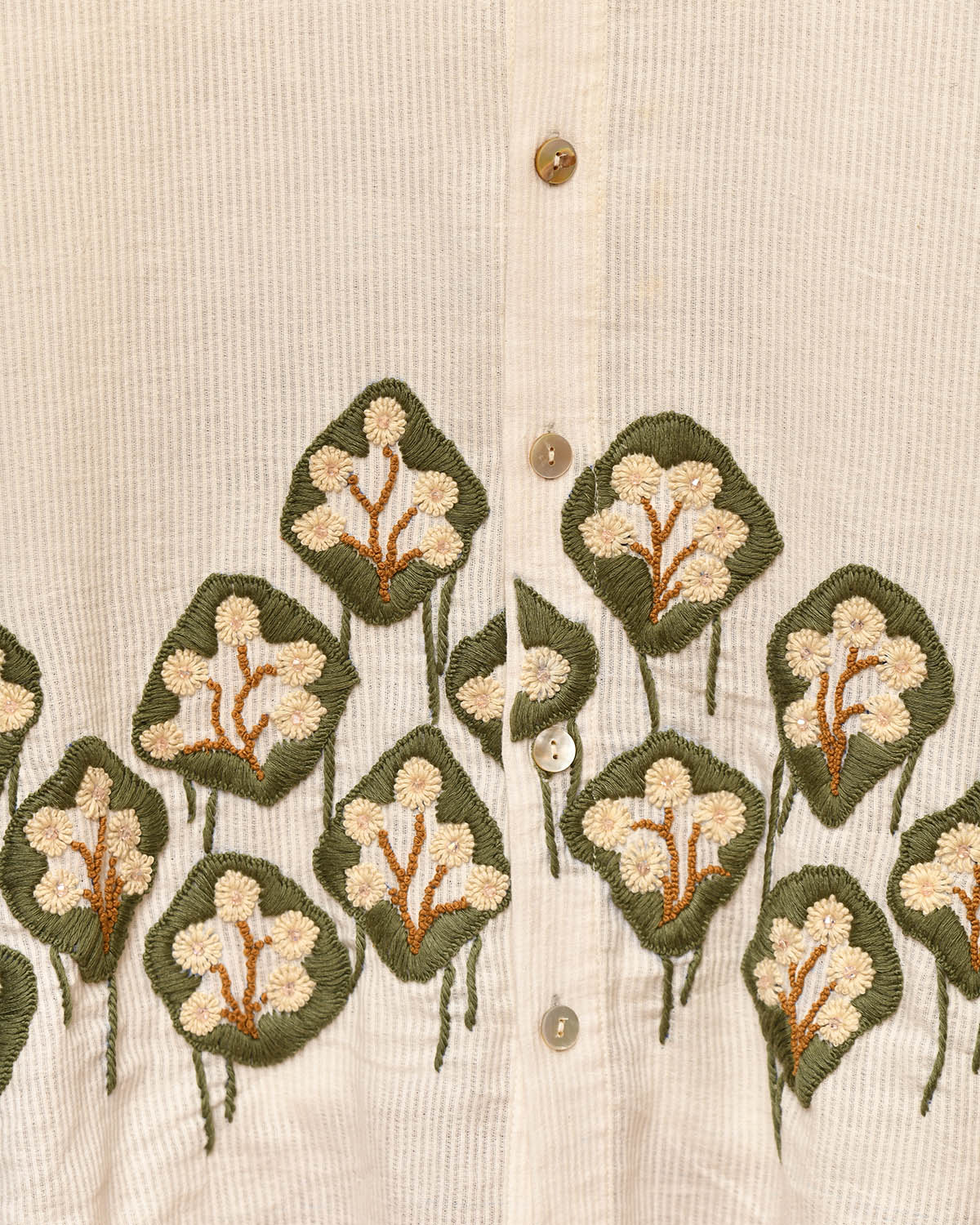 HAND EMBROIDERED LOTUS SHIRT - Image 6