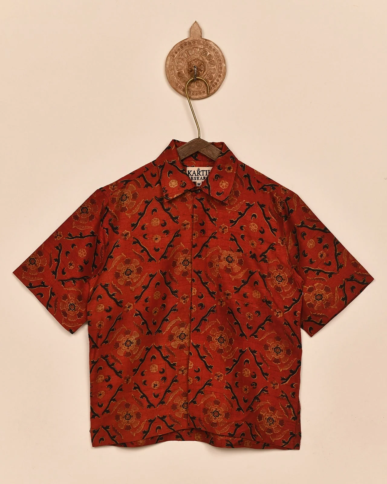 SILK BLOCK PRINT SHIRT