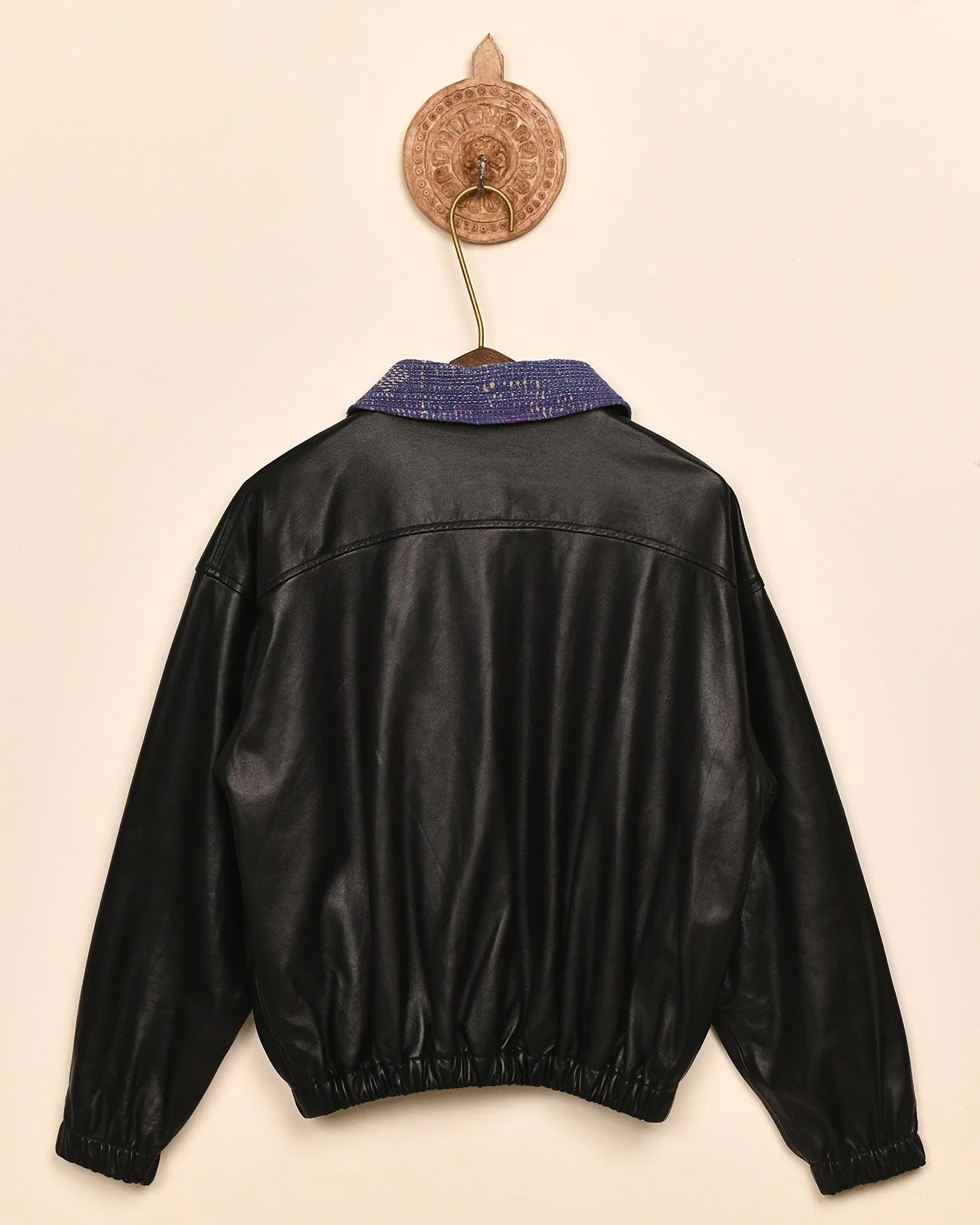 KANTHA LEATHER BOMBER - Image 3